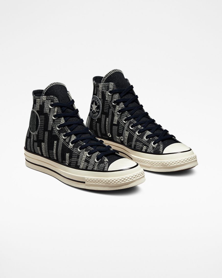 Tenisi Inalti Barbati Converse Chuck 70 Workwear Denim Obsidienne Negrii | RO XZSUY305